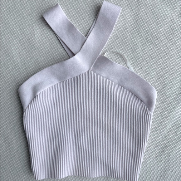 Aritzia Tops - Aritzia Sculpt Knit Criss Cross Cropped Tank